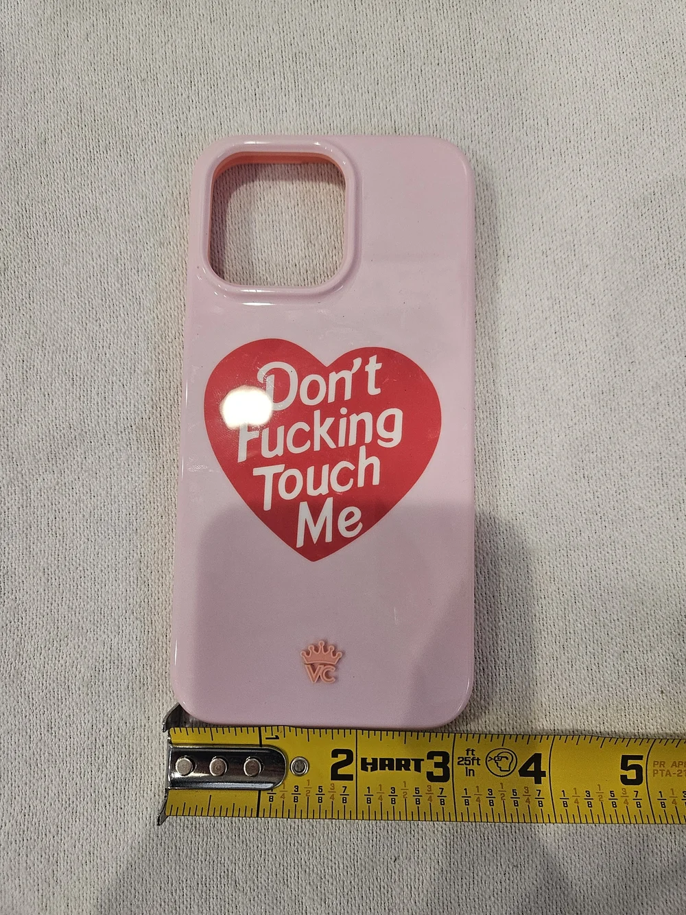 iPhone 14 Pro Max Pink 'Don't Touch Me' Graphic Phone Case Velvet Caviar